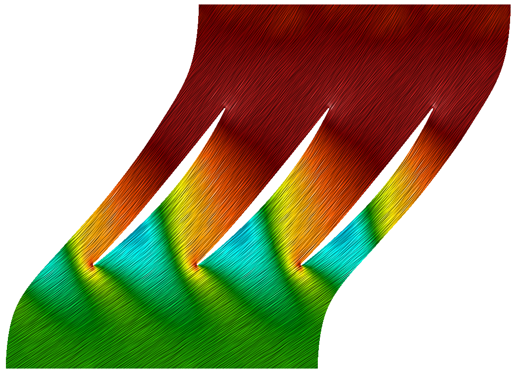 50% Blade to blade slice Axial Compressor NASA Rotor 67 CFD