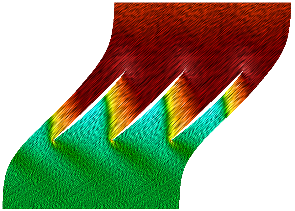 80% Blade to blade slice Axial Compressor NASA Rotor 67 CFD