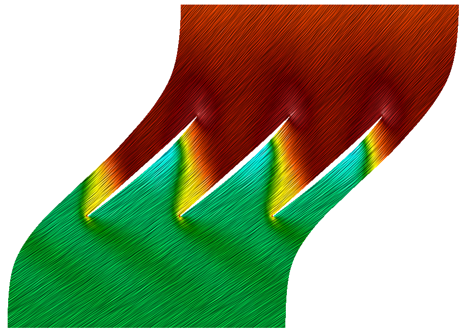 90% Blade to blade slice Axial Compressor NASA Rotor 67 CFD