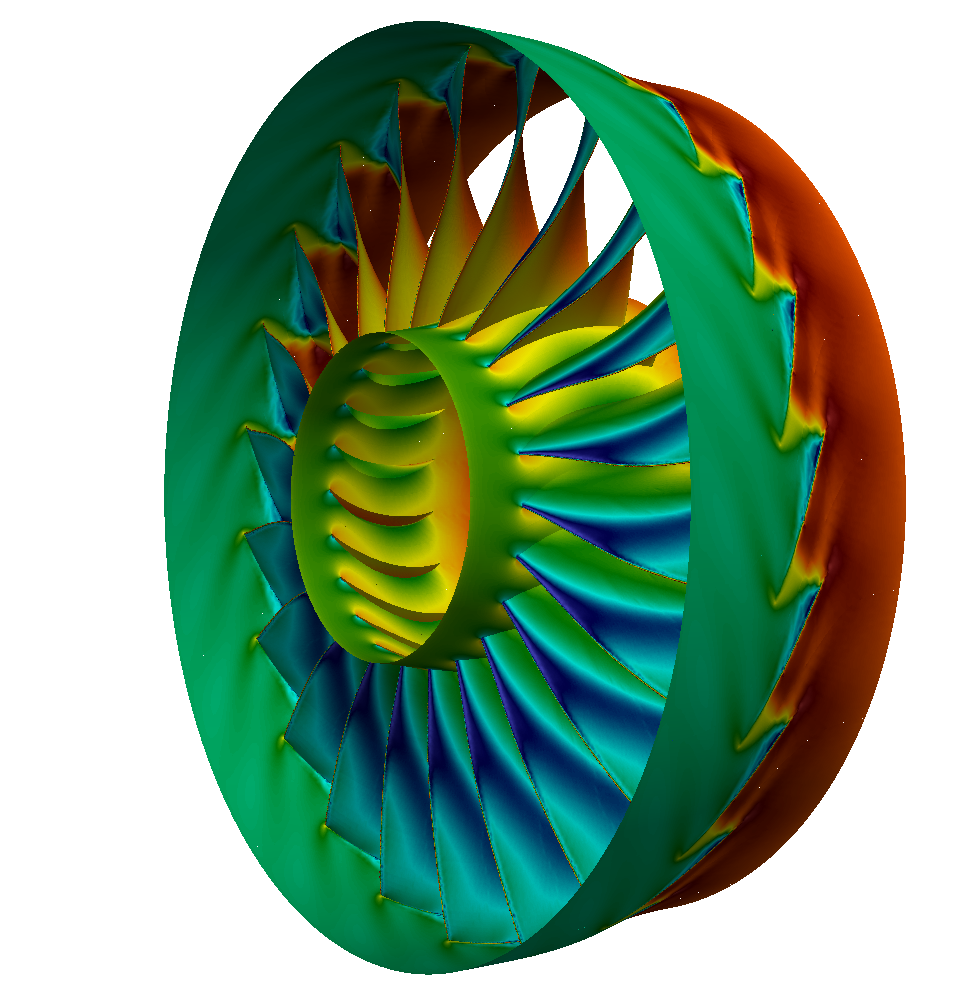 Axial Compressor Segment Tutorial Pressure any View NASA Rotor 67 CFD