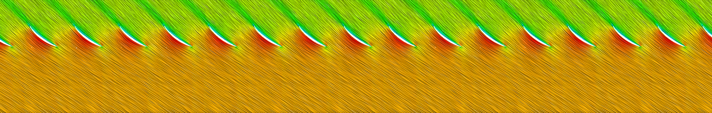 Axial Fan CFD Relative Velocity Blade to Blade View
