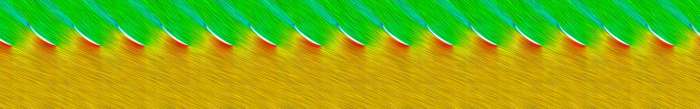 Axial Fan CFD Relative Velocity Blade to Blade View