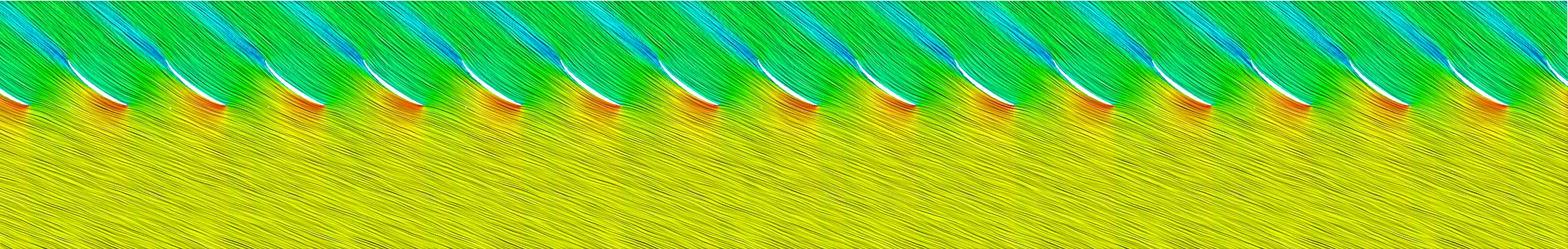 Axial Fan CFD Relative Velocity Blade to Blade View