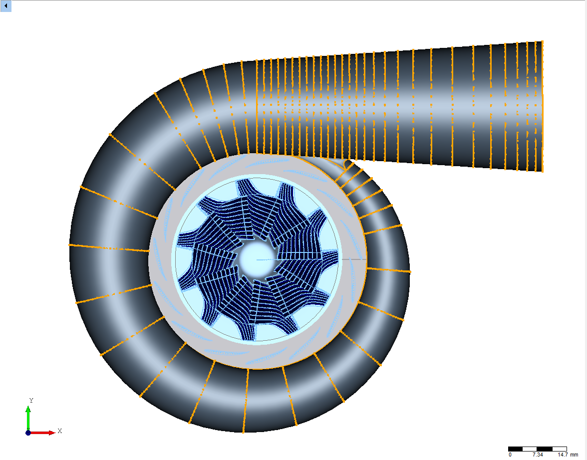 CFturbo radial turbine z- view