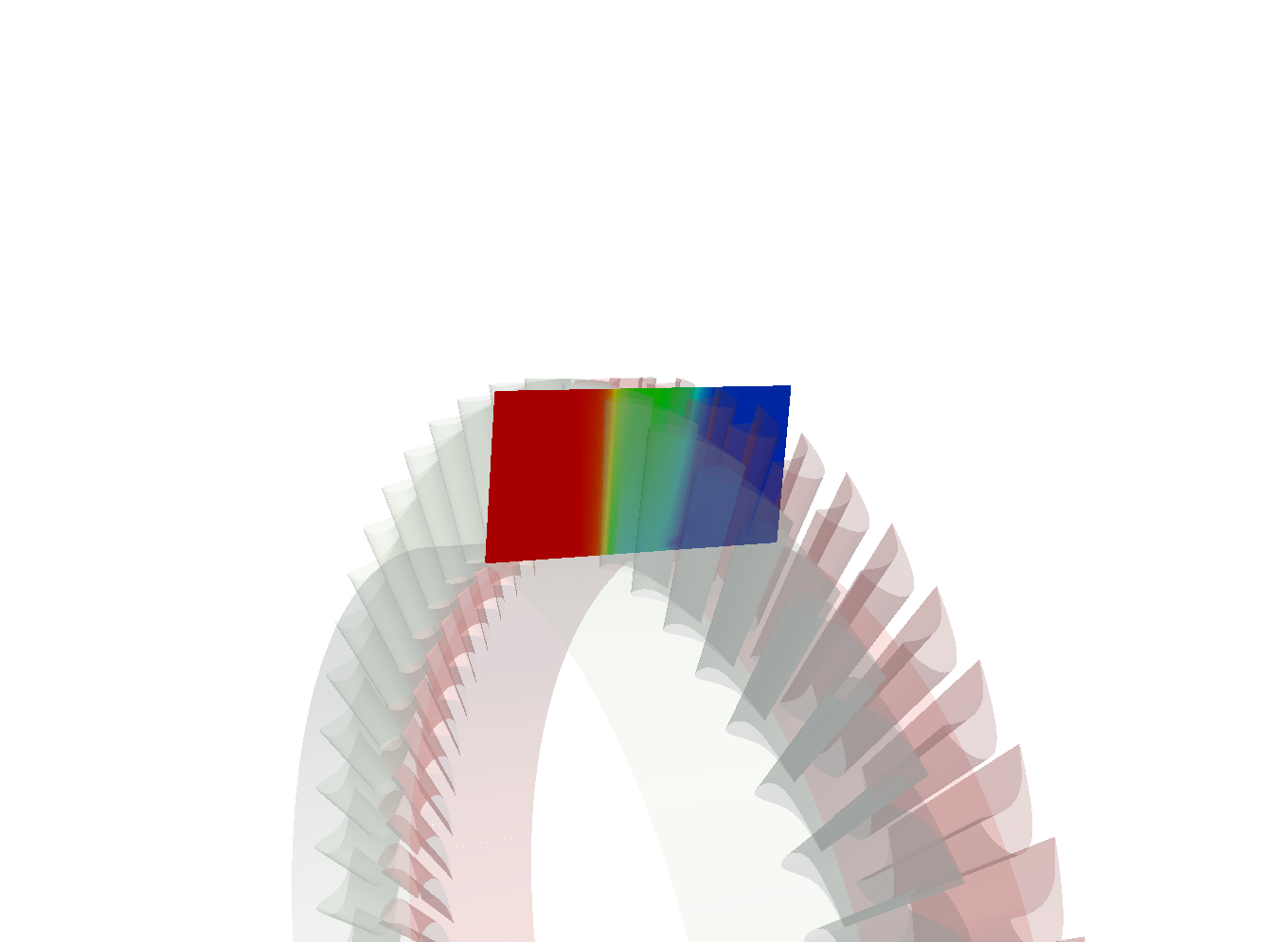 turbomachinery CFD Axial turbine total pressure per interfaces