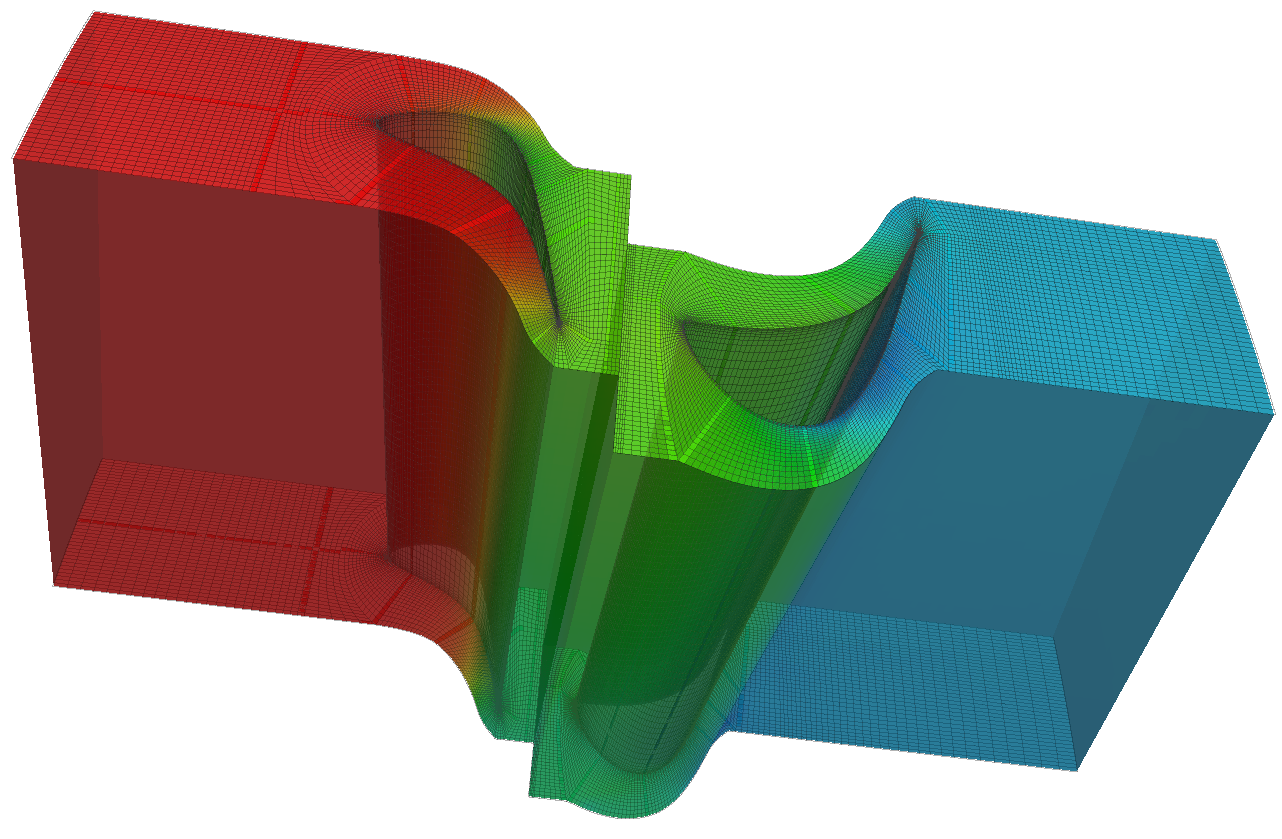 turbomachinery CFD Axial turbine total pressure per interfaces