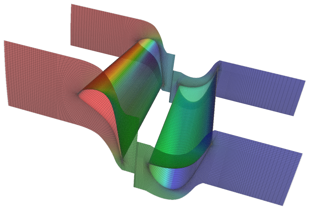 turbomachinery CFD Axial turbine total pressure per interfaces