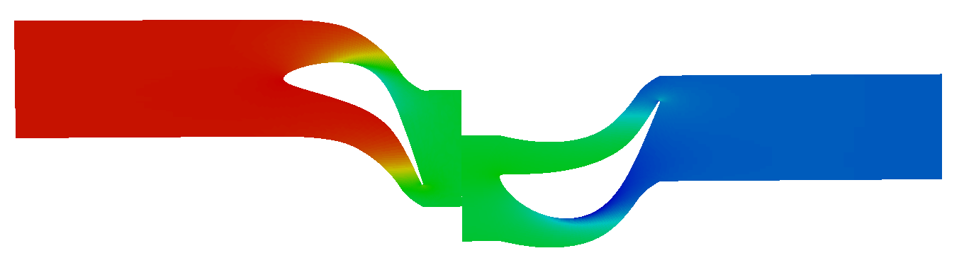 turbomachinery CFD Axial turbine total pressure per interfaces
