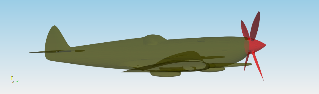 TCFD Spitfire tutorial geometry left view