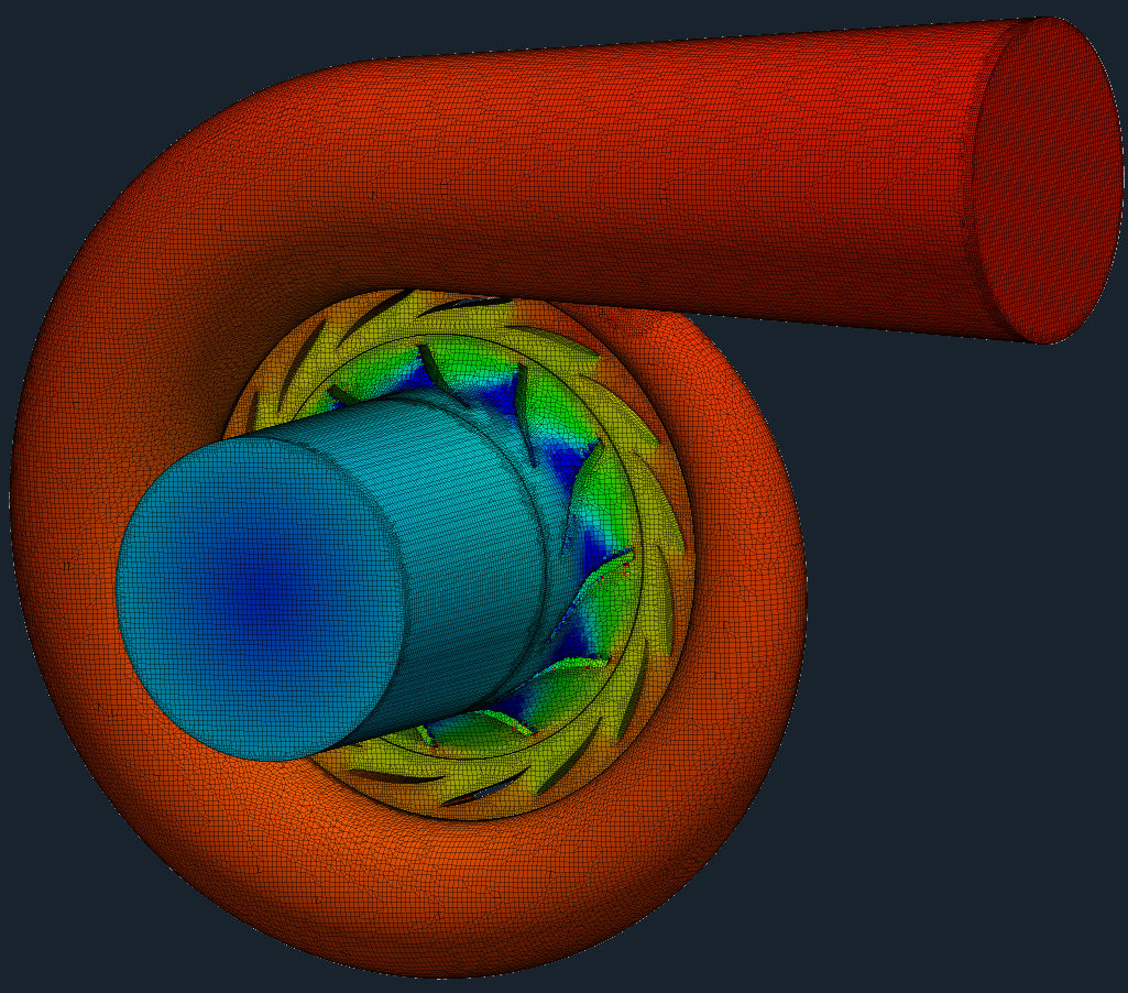 CFD Francis Water Turbine Side View