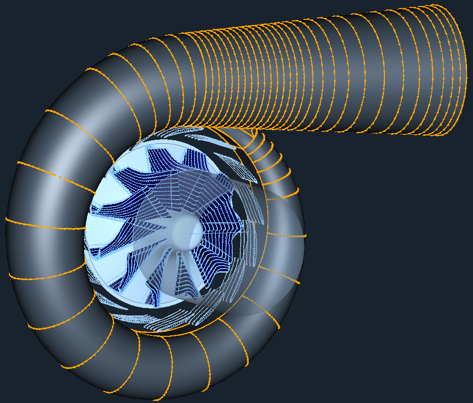 CFD OpenFOAM Radial Pump Model View