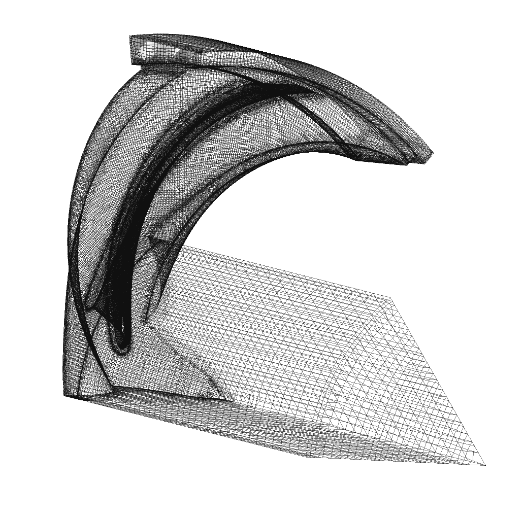 CFD mesh pump impeller periodic segment wheel