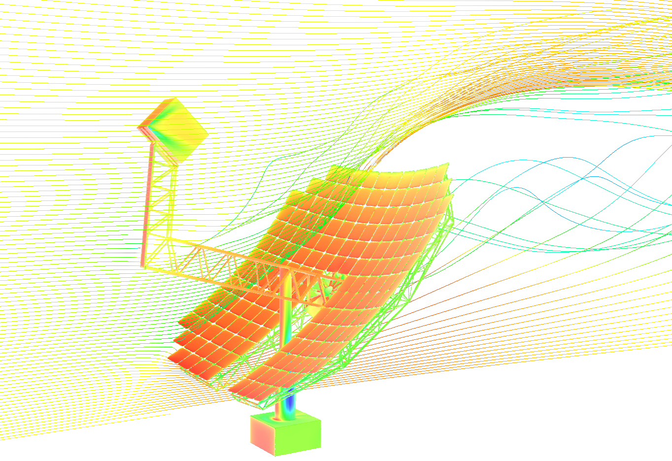 Solar power plant CFD in wind view 4