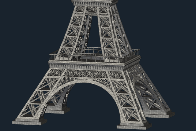 eiffel tower cfd openfoam model view