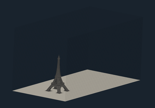 eiffel tower cfd openfoam model view