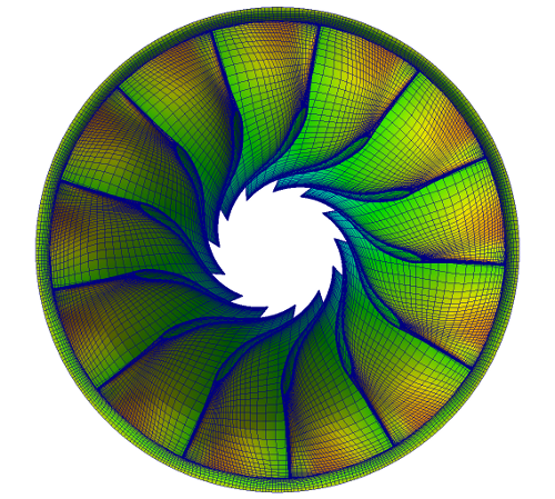 CFD Francis Water Turbine Wheel Mesh OpenFOAM