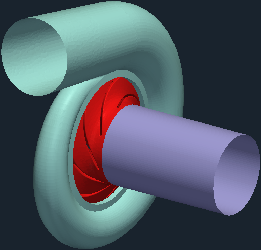 CFD OpenFOAM Radial Pump Model View