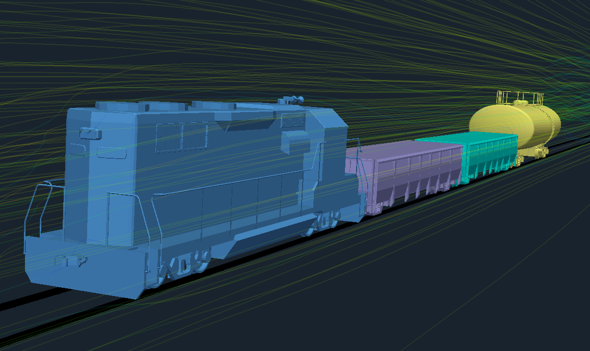 train-aerodynamics cfd openfoam model view