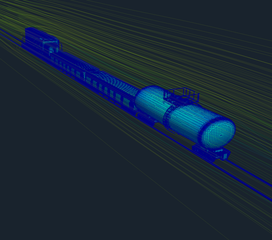 train-aerodynamics cfd openfoam model view