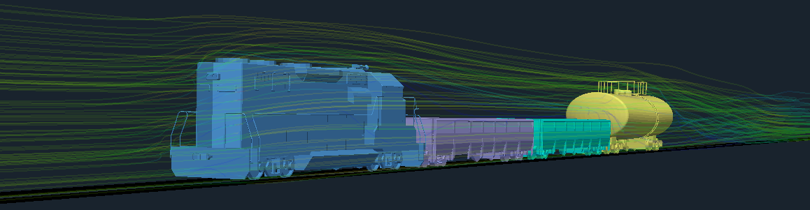 train-aerodynamics cfd openfoam model view